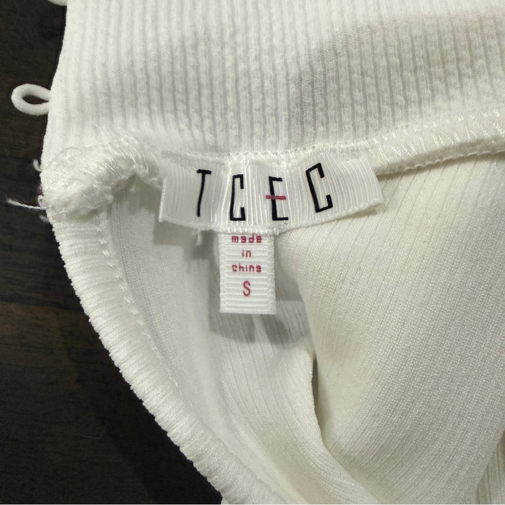 TCEC White Ribbed Bodysuit - Picture 3 of 3